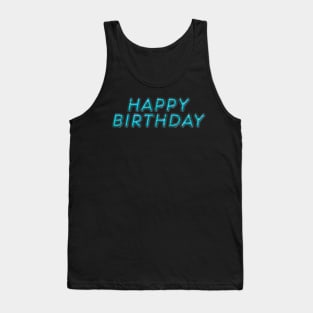 Happy Birthday - Turquoise Tank Top